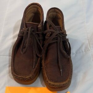 Clarks Wallabee boot- Brown leather- Youth size 13.5